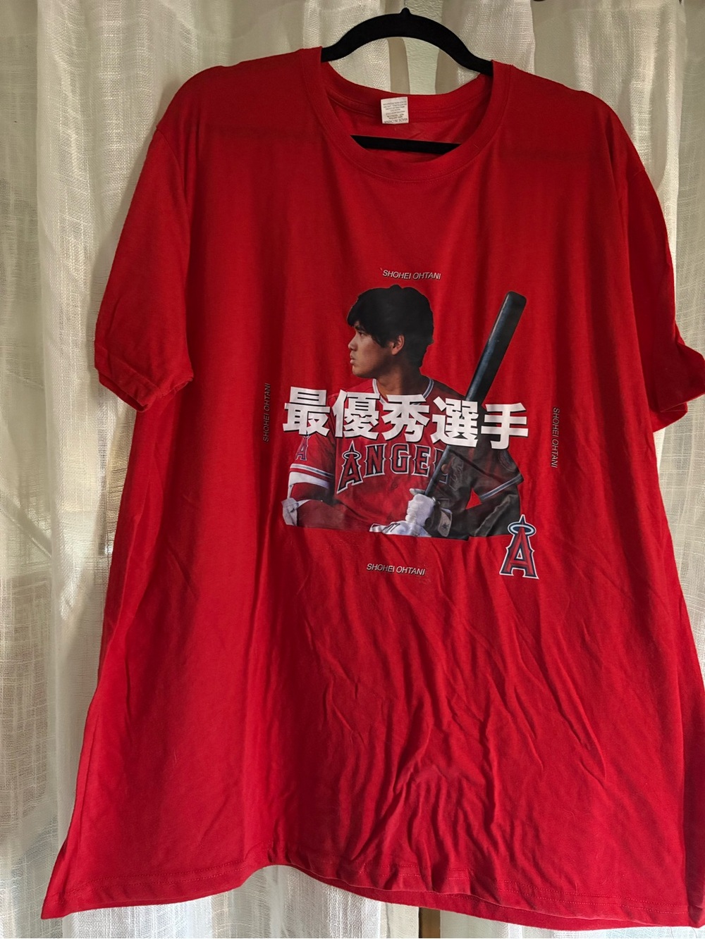 Shohei Ohtani Red Graphic Tee Men XL